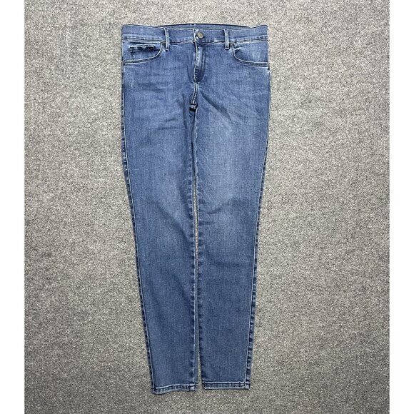 Mott & Bow Denim - Mott & Bow Womens Mid-Rise Skinny Jeans W29 L30 Blue Denim